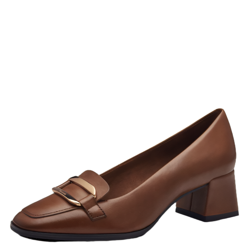 Pantofi Piele Naturala Esra Coniac- Tamaris