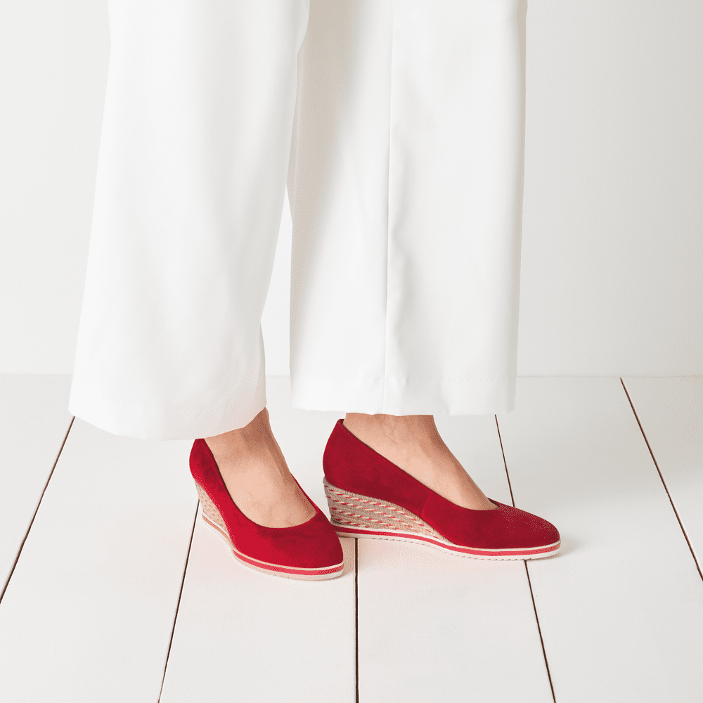 Pantofi Ortopedici Piele Naturala Donna Red - Tamaris