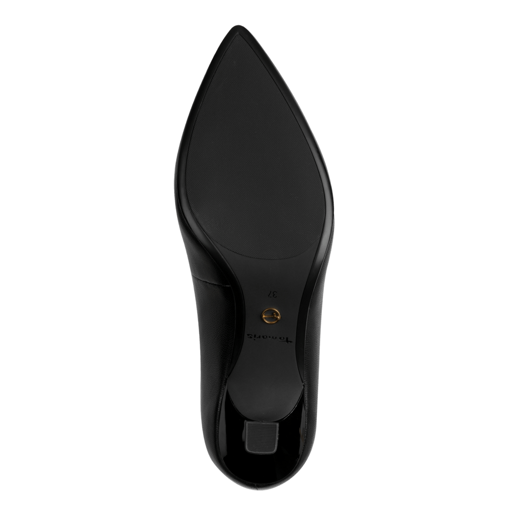 Pantofi Piele Naturala Elisse Black- Tamaris