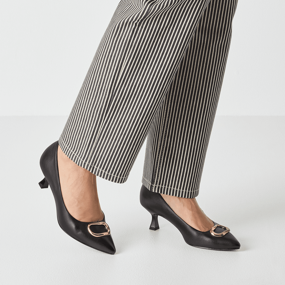 Pantofi Piele Naturala Elisse Black- Tamaris