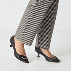 Pantofi Piele Naturala Elisse Black- Tamaris