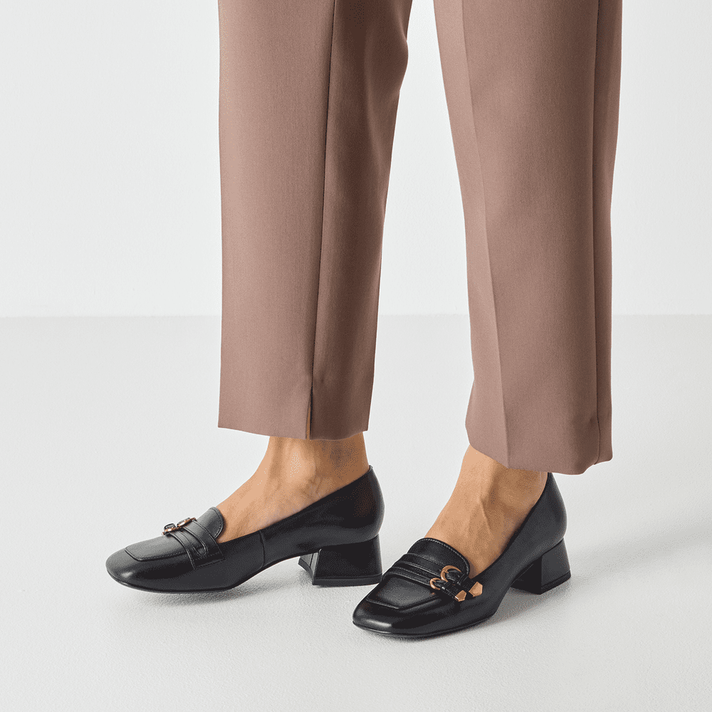 Pantofi Piele Naturala Soha Black - Tamaris