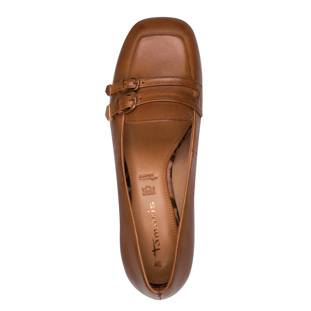Pantofi Piele Naturala Soha COGNAC- Tamaris