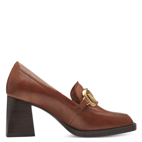 Pantofi Piele Naturala Majda Cognac -Tamaris