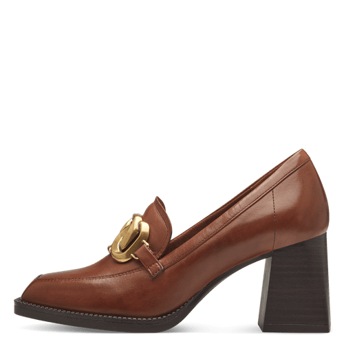 Pantofi Piele Naturala Majda Cognac -Tamaris