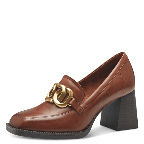 Pantofi Piele Naturala Majda Cognac -Tamaris