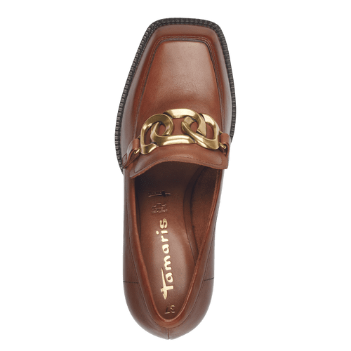 Pantofi Piele Naturala Majda Cognac -Tamaris