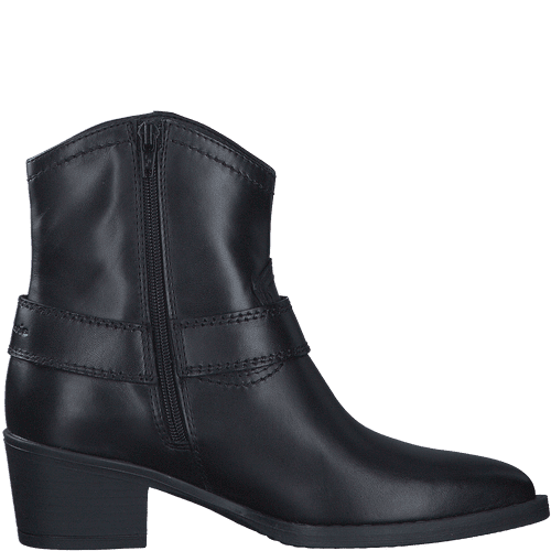 Botine Piele Naturala Kimye Black - Tamaris