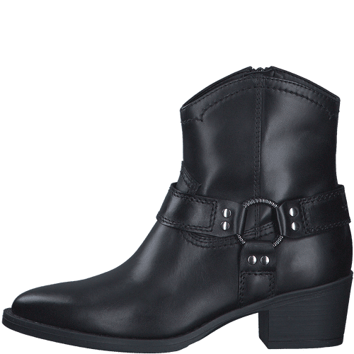 Botine Piele Naturala Kimye Black - Tamaris