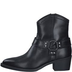 Botine Piele Naturala Kimye Black - Tamaris