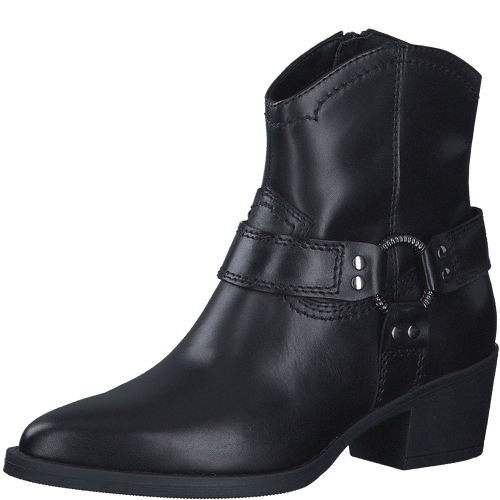 Botine Piele Naturala Kimye Black - Tamaris