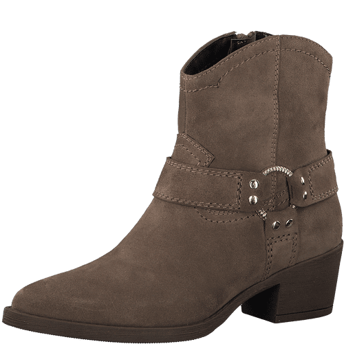 Botine Piele Naturala Kimye Brown - Tamaris