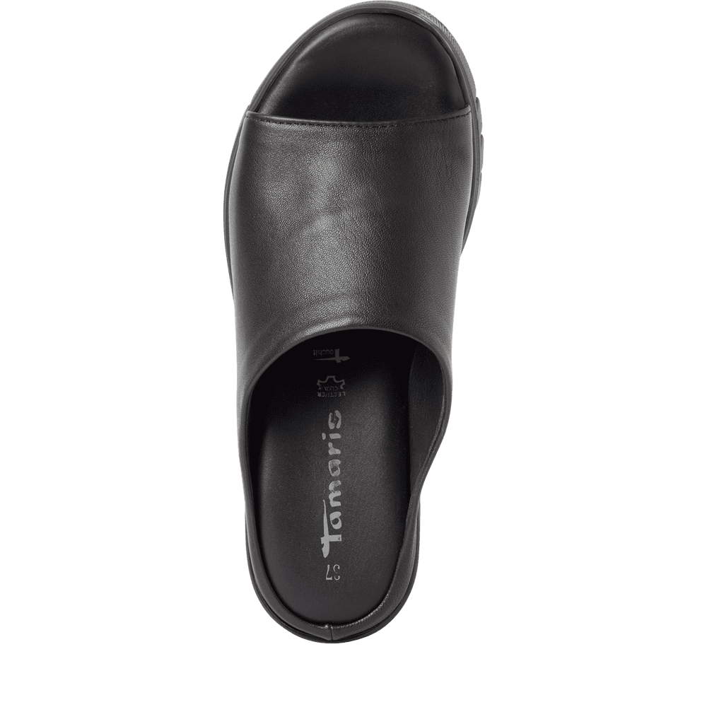 Saboti Piele Naturala Maka Black - Tamaris