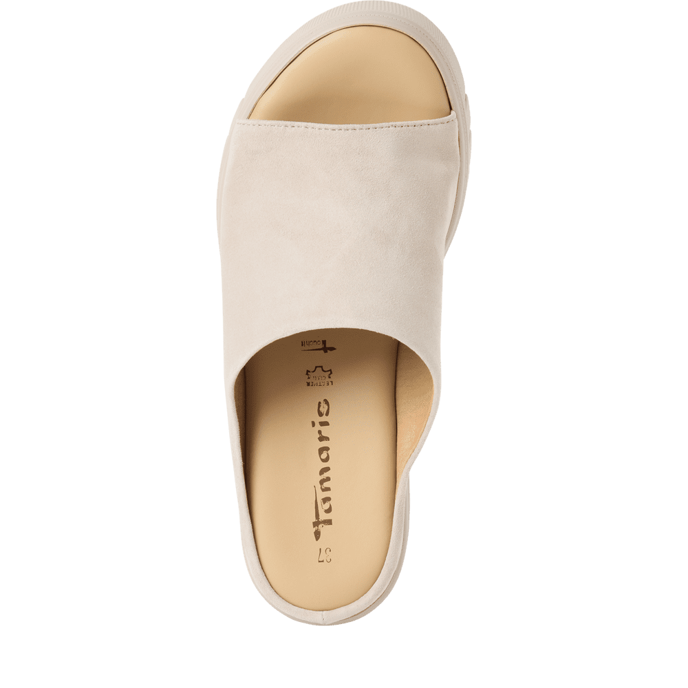 Saboti Piele Naturala Maka Taupe Suede - Tamaris