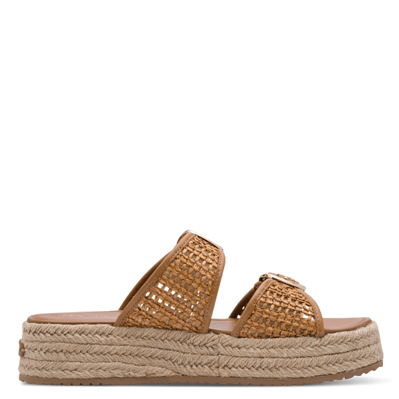 Papuci Piele Naturala Relax Cognac - Tamaris