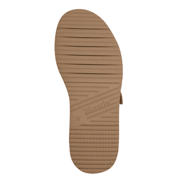 Papuci Piele Naturala Relax Cognac - Tamaris