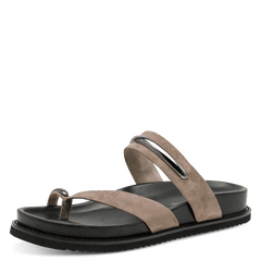 Papuci Piele Naturala Chloe Taupe - Tamaris