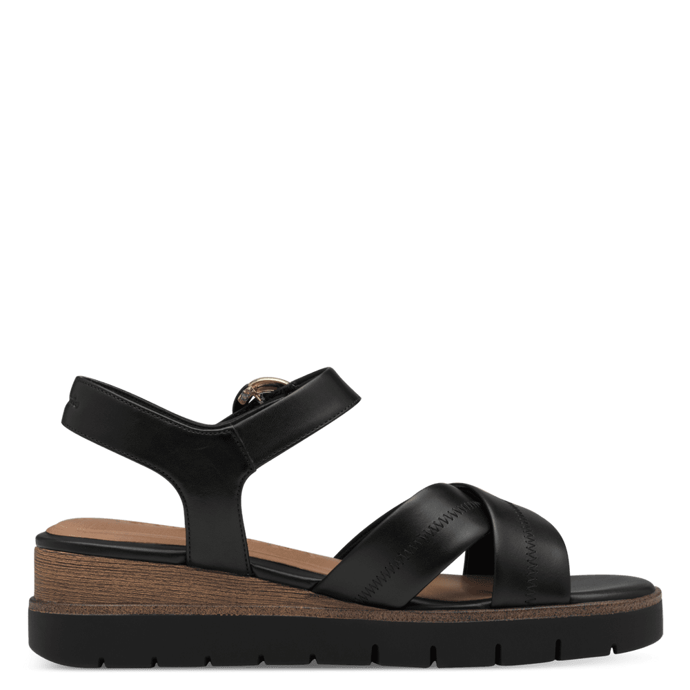 Sandale Piele Naturala Deborah Black - Tamaris
