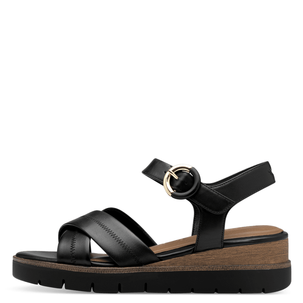 Sandale Piele Naturala Deborah Black - Tamaris