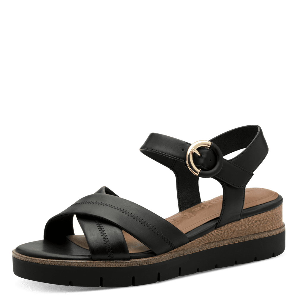 Sandale Piele Naturala Deborah Black - Tamaris
