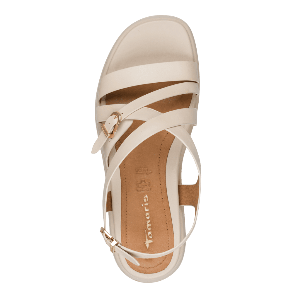 Sandale Piele Naturala Azza Ivory - Tamaris