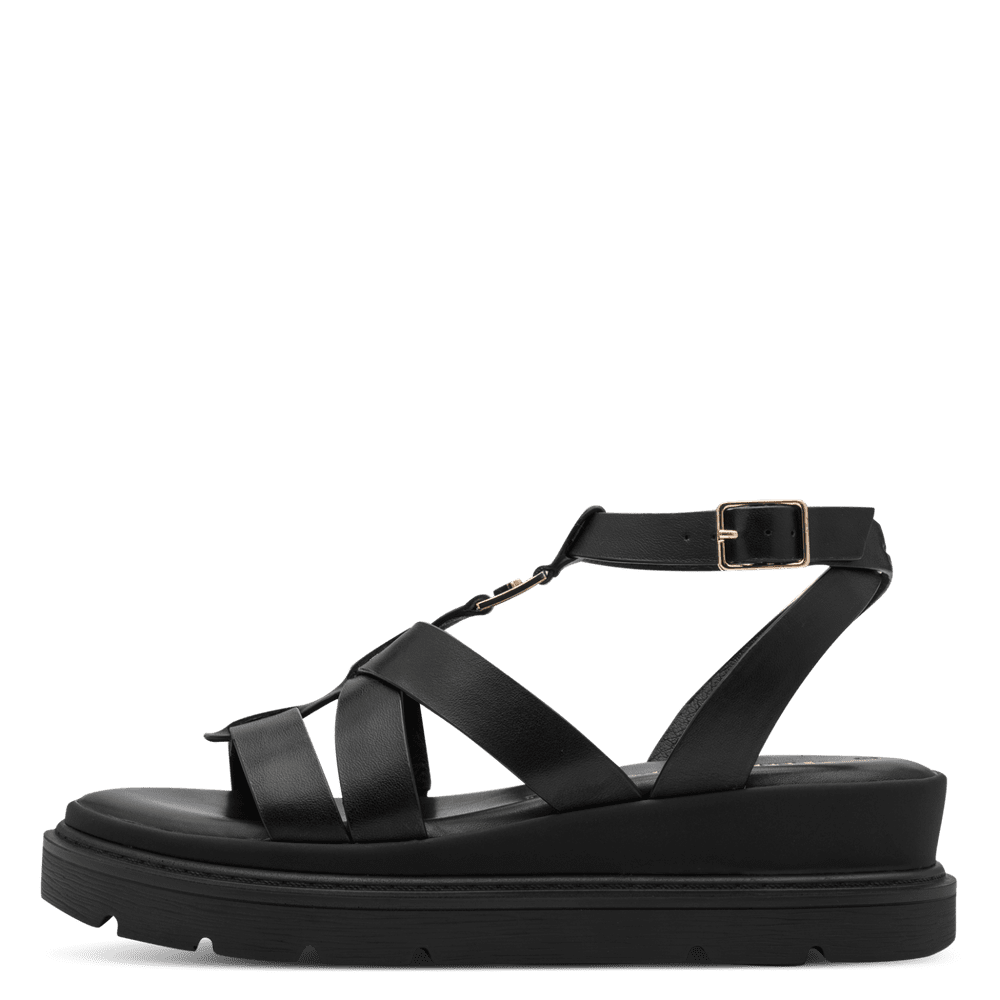 Sandale Piele Naturala Elly Black - Tamaris