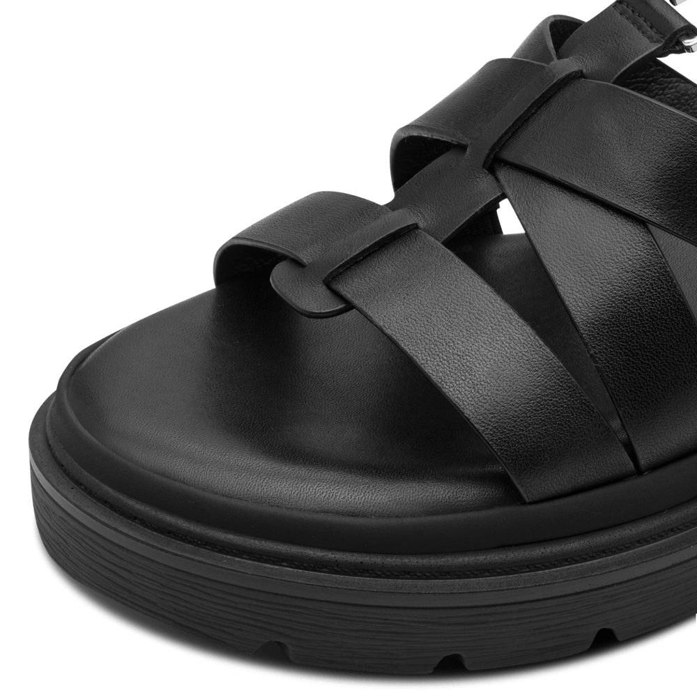 Sandale Piele Naturala Elly Black - Tamaris