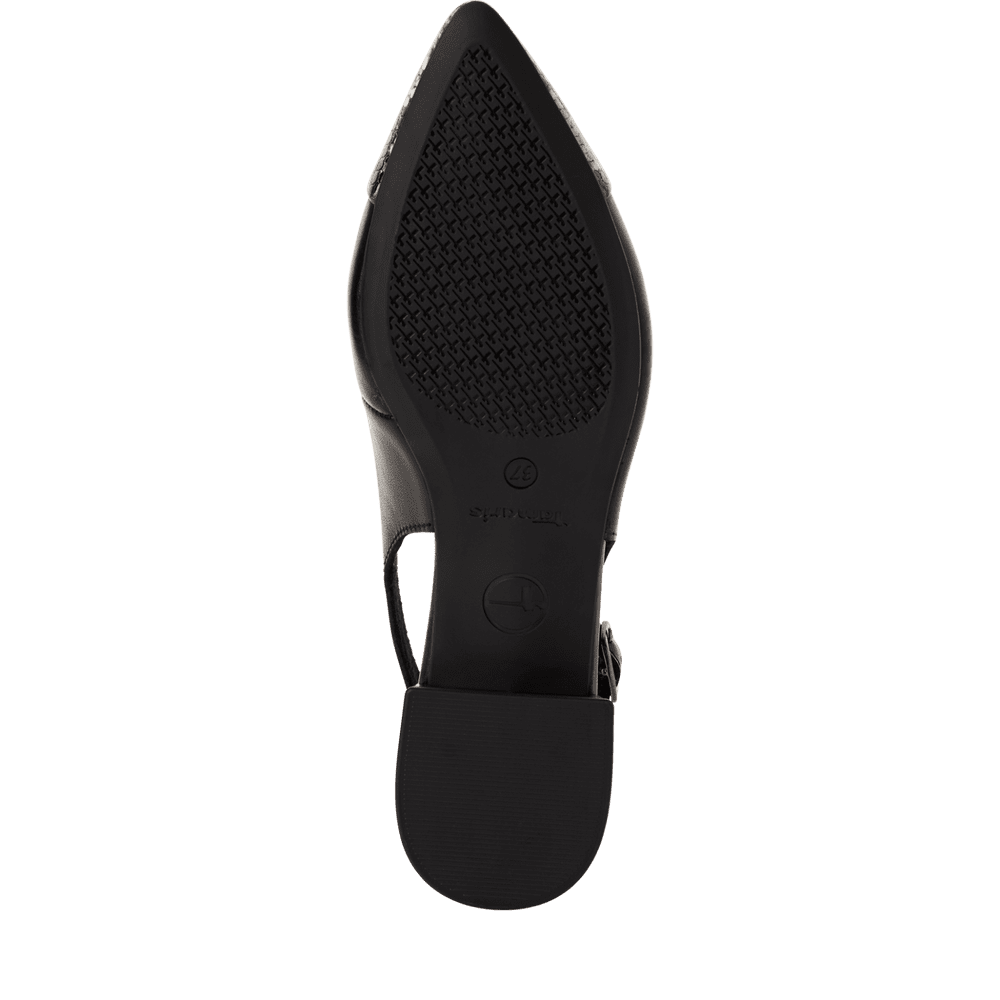 Pantofi Piele Naturala Lea BLACK STRUCT.- Tamaris