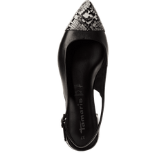 Pantofi Piele Naturala Lea BLACK STRUCT.- Tamaris