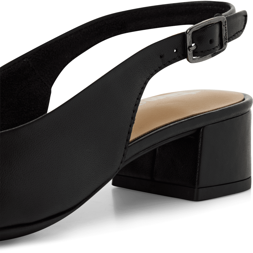 Pantofi Piele Naturala Eva Black - Tamaris