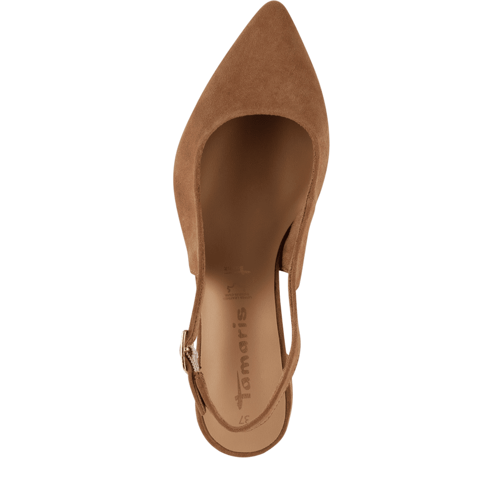 Pantofi Piele Naturala Eva Cognac - Tamaris