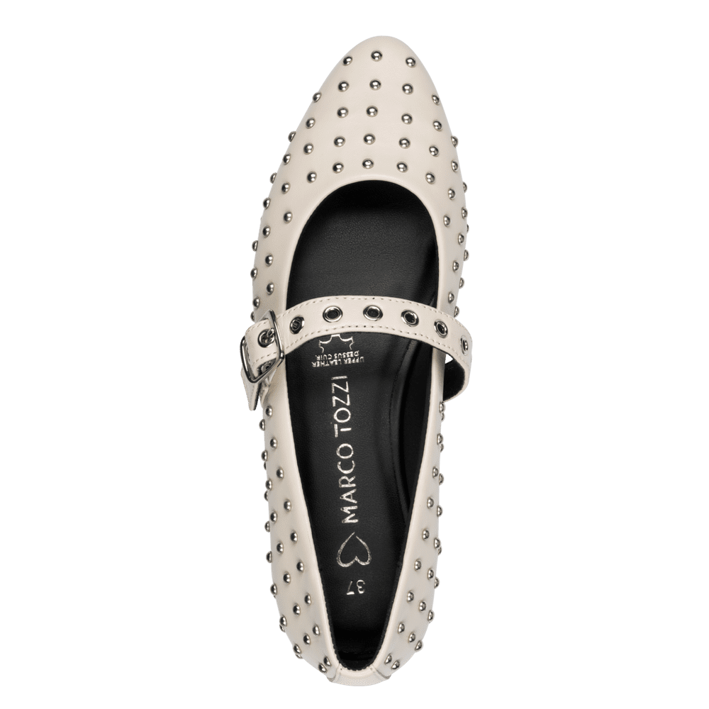 Pantofi  Piele Naturala Nolli Cream - Marco Tozzi