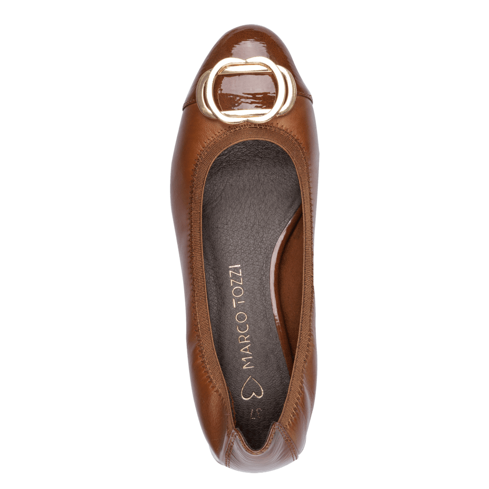 Pantofi Piele Naturala WISPAR Cognac - Marco Tozzi