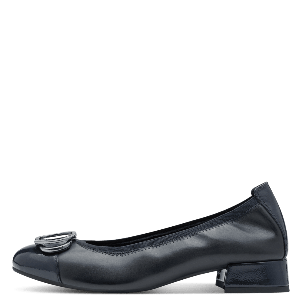 Pantofi Piele Naturala WISPAR Navy - Marco Tozzi