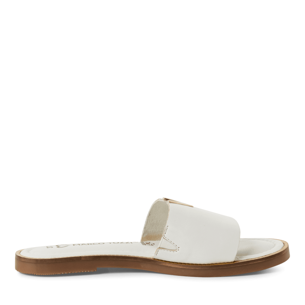 Papuci Piele Naturala Aynara White - Marco Tozzi