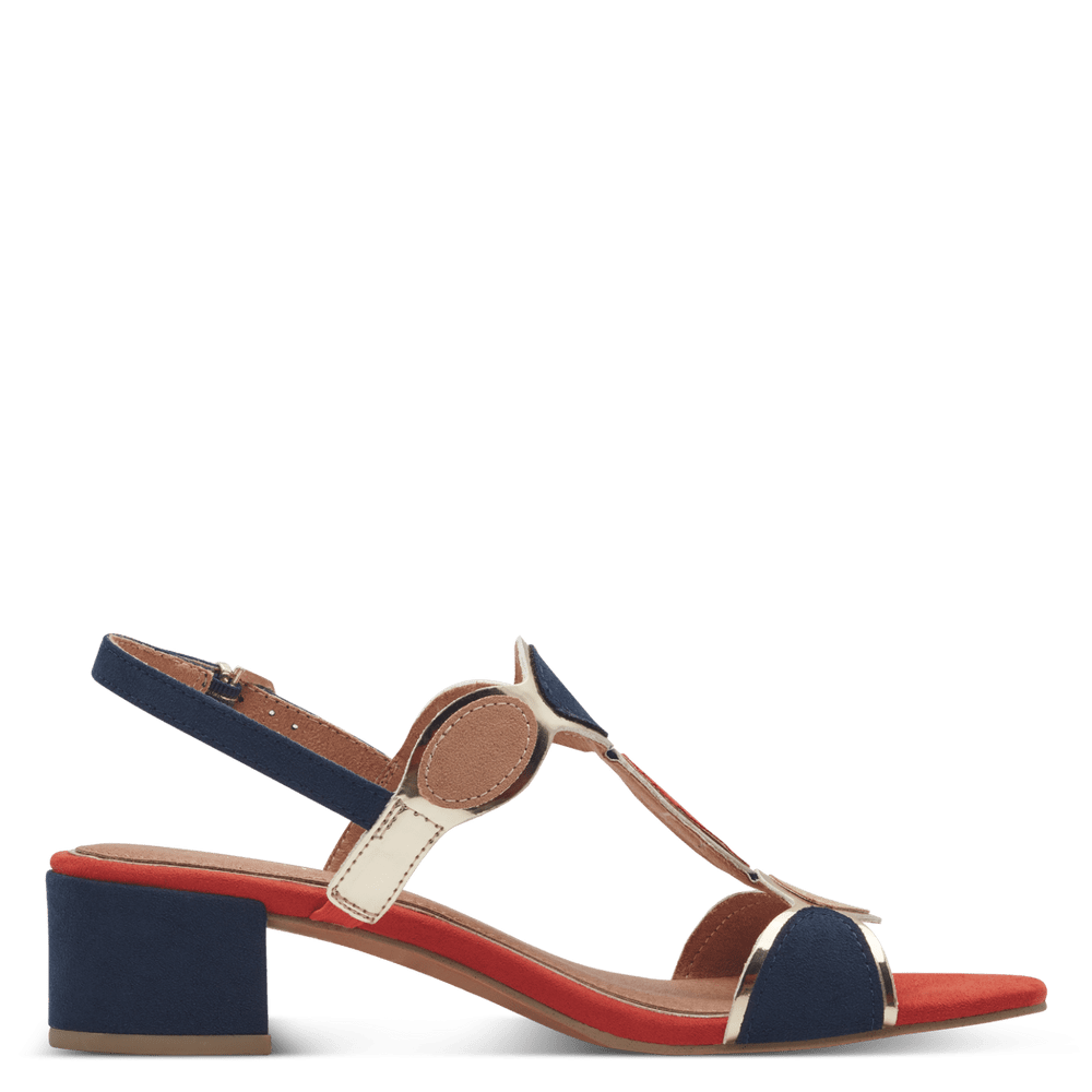 Sandale Cu Toc Hecho NAVY COMB - Marco Tozzi