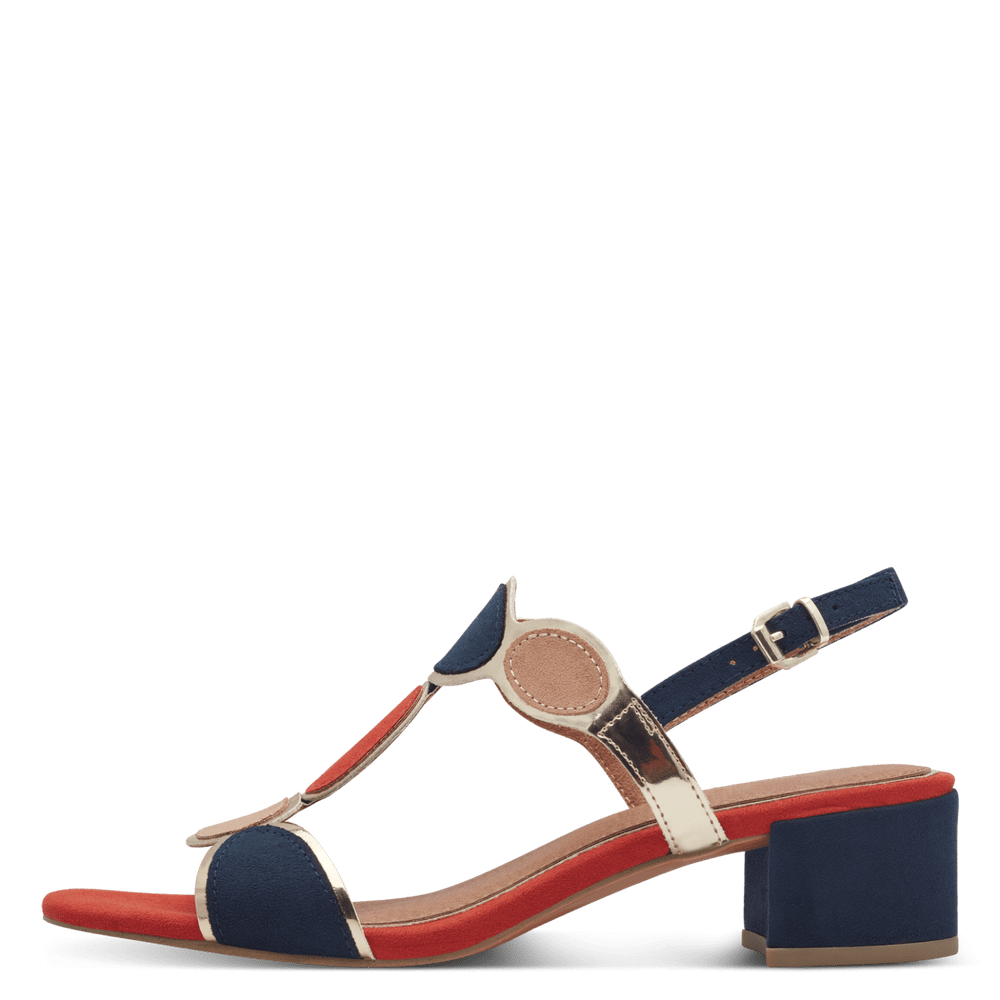 Sandale Cu Toc Hecho NAVY COMB - Marco Tozzi