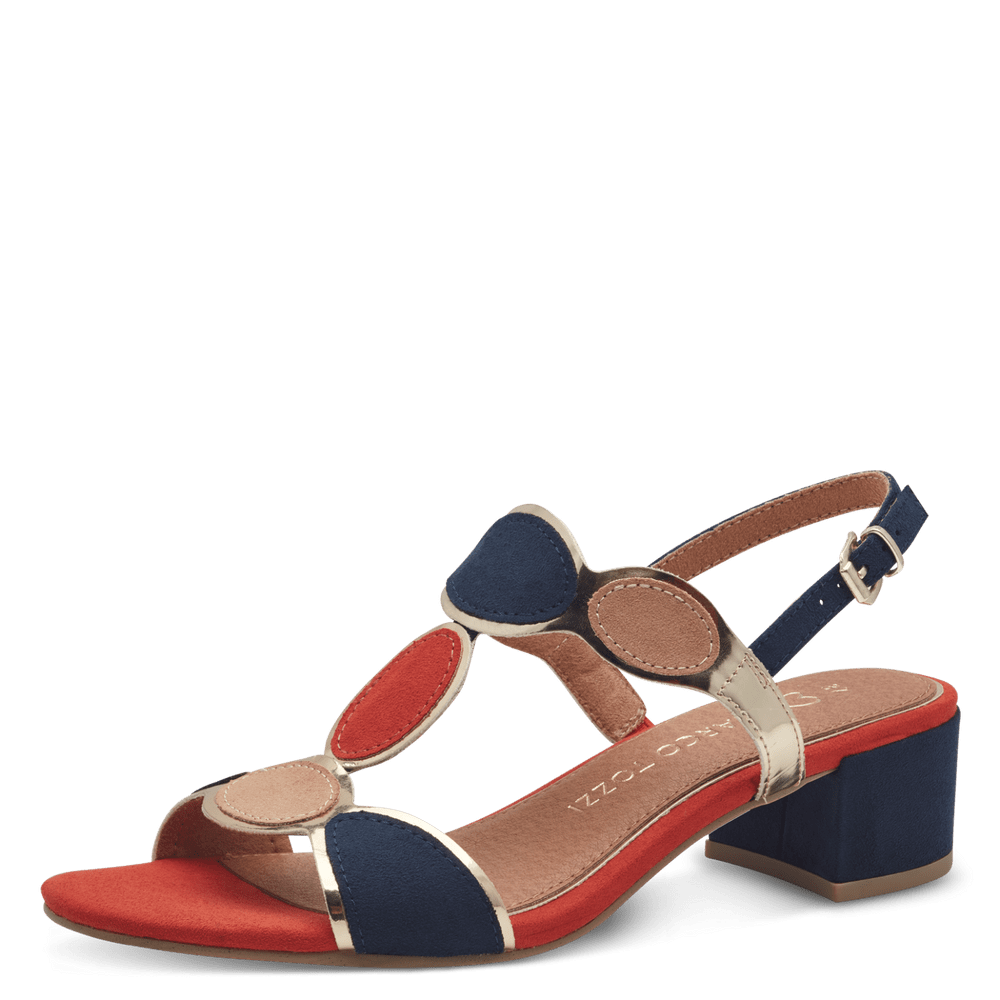 Sandale Cu Toc Hecho NAVY COMB - Marco Tozzi