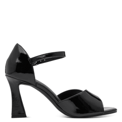 Sandale Cu Toc Togino Black Patent - Marco Tozzi