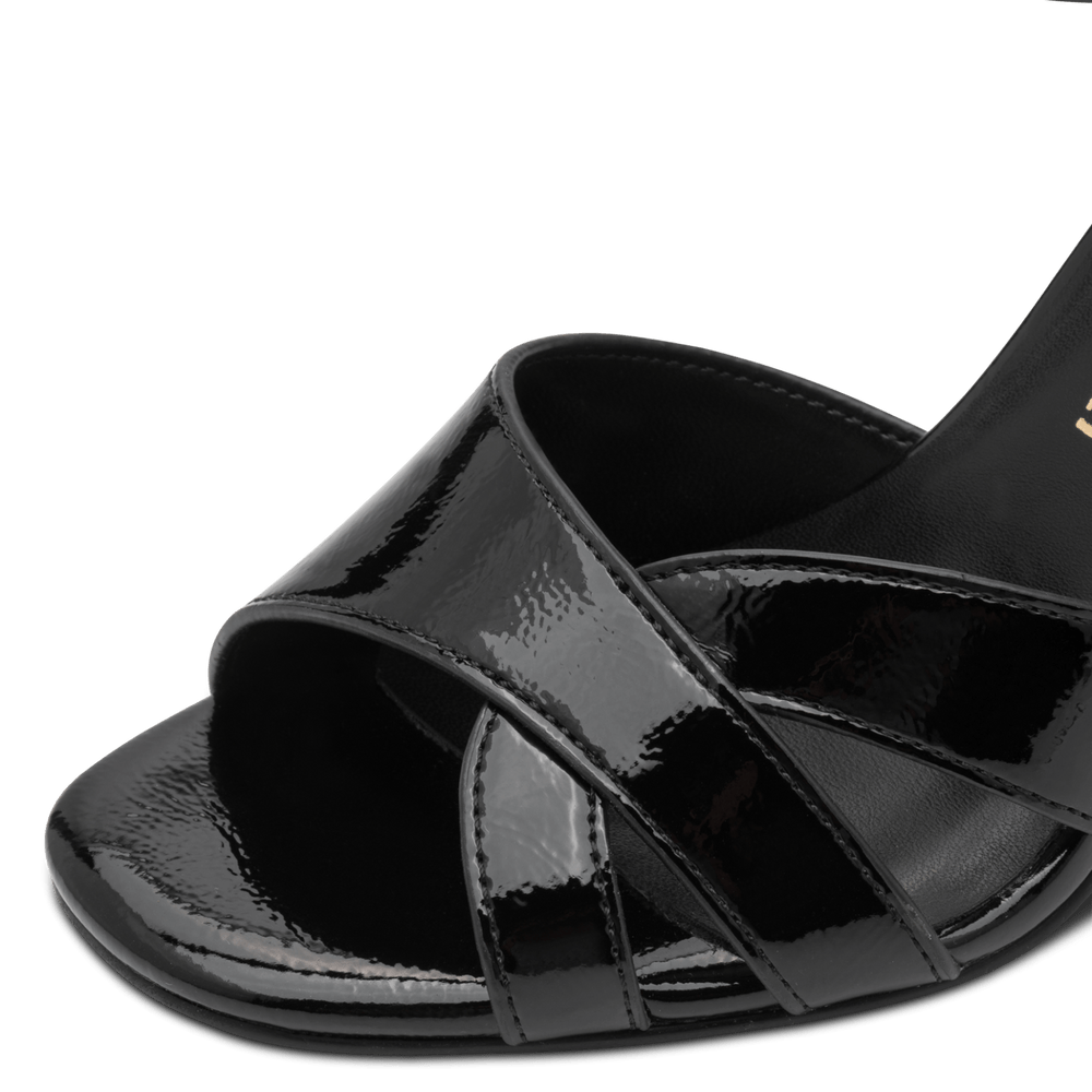 Sandale Cu Toc Togino Black Patent - Marco Tozzi