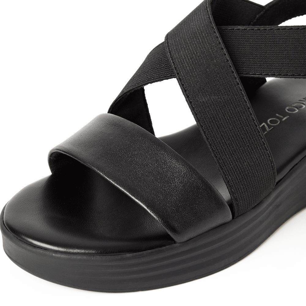 Sandale Piele Naturala Cirella Black - Marco Tozzi