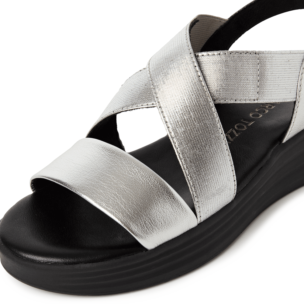 Sandale Piele Naturala Cirella Silver - Marco Tozzi