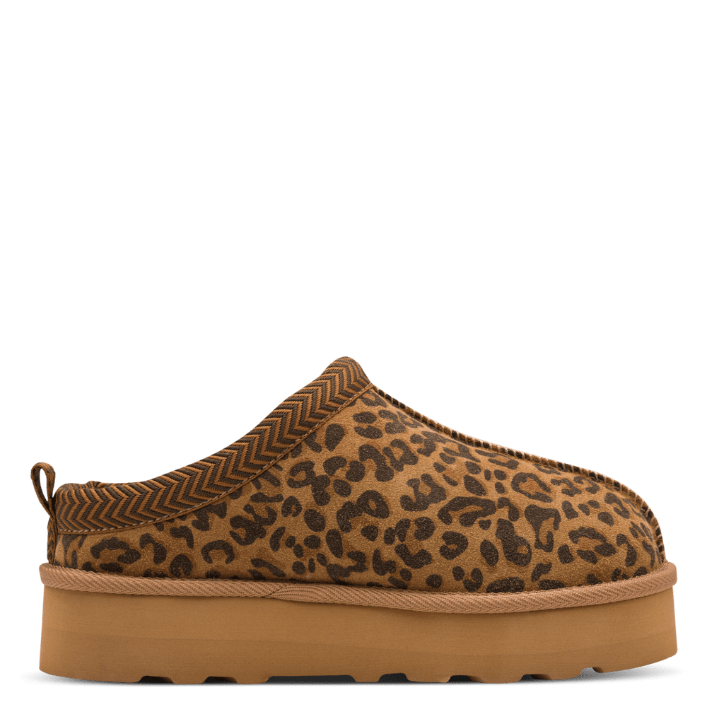 Sabot Piele Naturala Stil UGG AILAH Leopard - S.Oliver