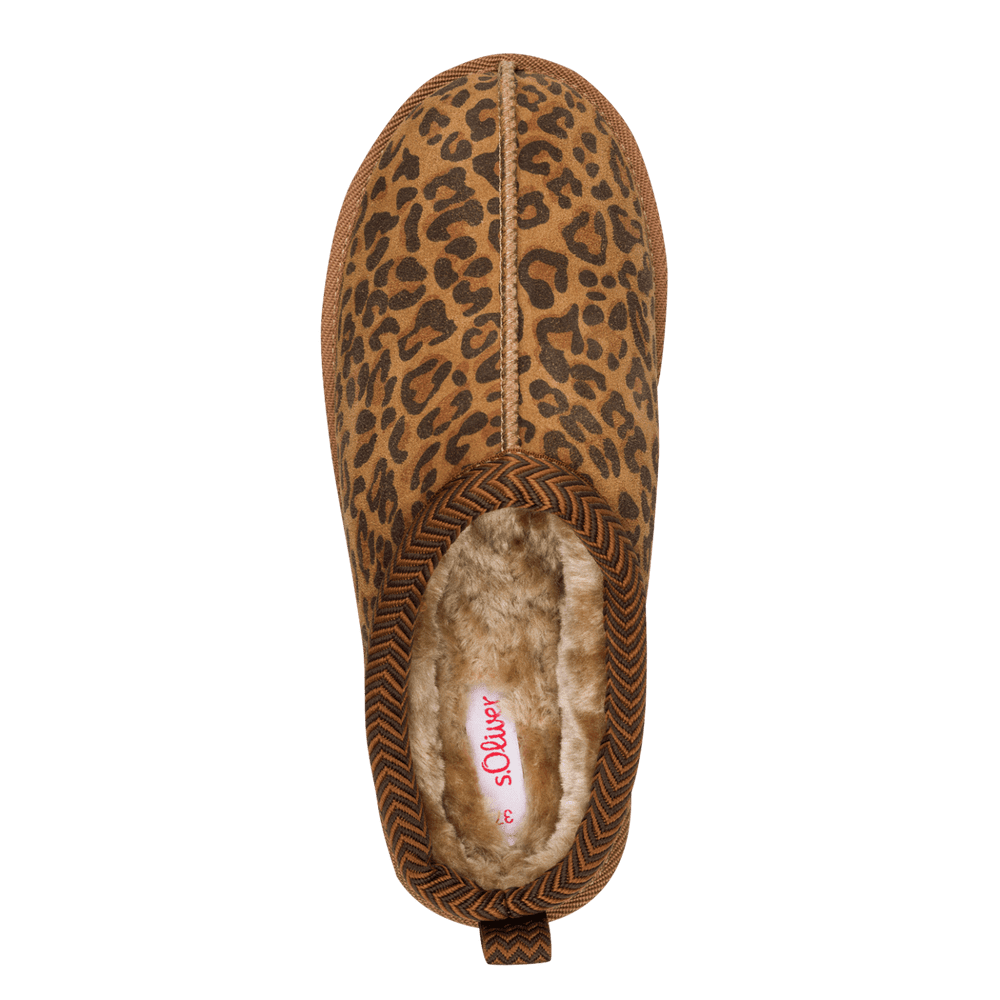 Sabot Piele Naturala Stil UGG AILAH Leopard - S.Oliver