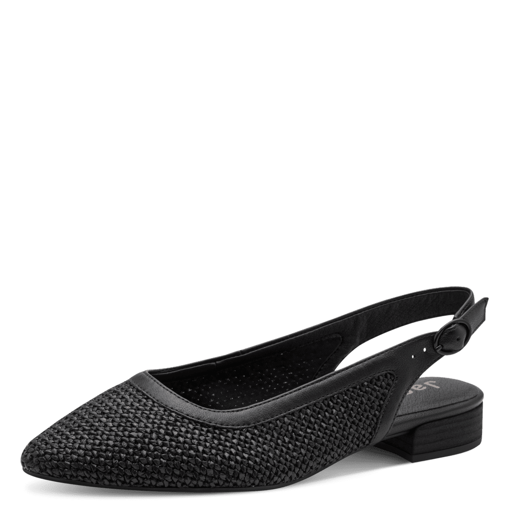 Pantofi Decupati Calapod H Basi Black - Jana