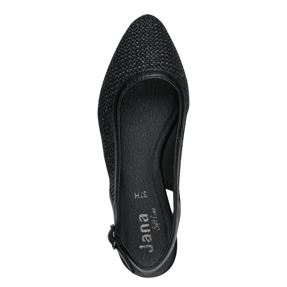 Pantofi Decupati Calapod H Basi Black - Jana