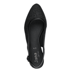 Pantofi Decupati Calapod H Basi Black - Jana