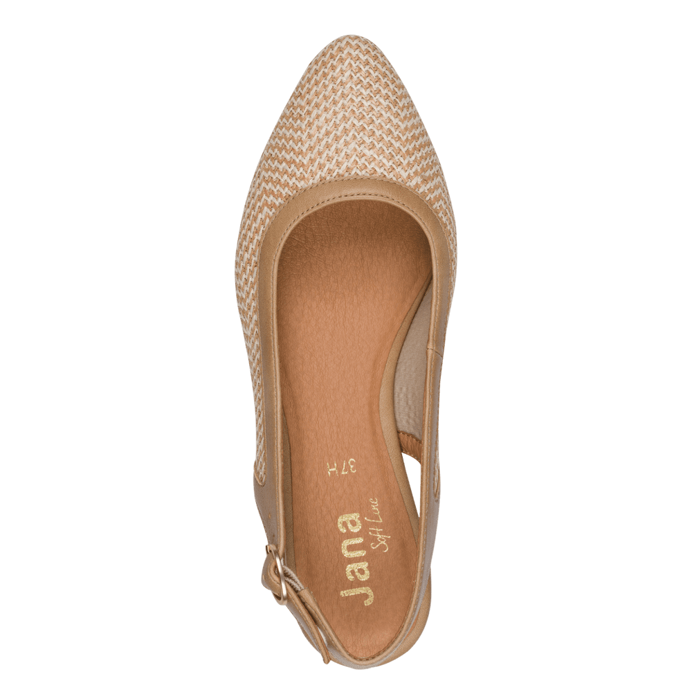 Pantofi Decupati Calapod H Basi Beige - Jana