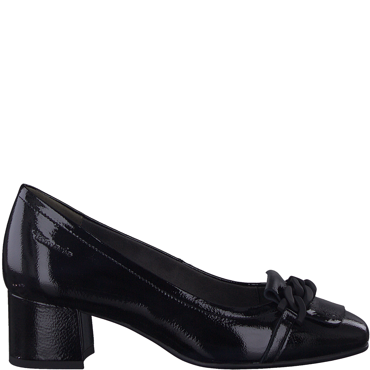 Pantofi Piele Naturala Peka Black Patent - Tamaris