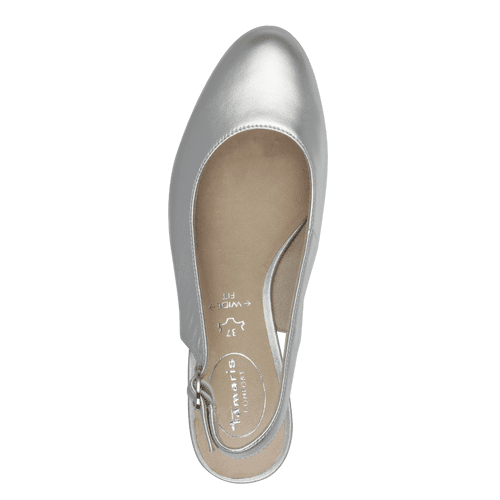 Pantofi Piele Naturala Andra SILVER - Tamaris Comfort